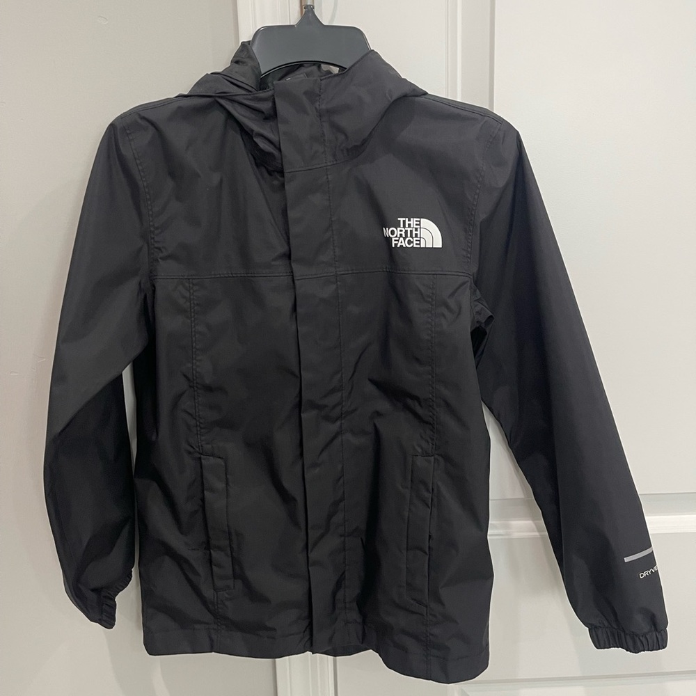 The Northface Boys’ Black Antora Rain Jacket size 7/8